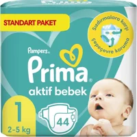 Prima Aktif Bebek 1 Numara Cırtlı Bebek Bezi 44 Adet