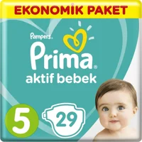 Prima Aktif Bebek Junior 5 Numara Cırtlı Bebek Bezi 29 Adet