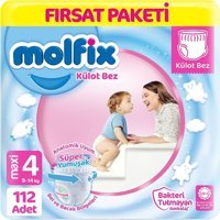 Molfix Süper Yumuşak 4 Numara Külot Bebek Bezi 2x56 Adet