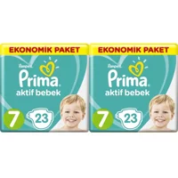 Prima Aktif Bebek 7 Numara Cırtlı Bebek Bezi 46 Adet