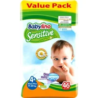 Babylino Sensitive Maxi Plus 4 Numara Cırtlı Bebek Bezi 46 Adet + Beden Maxi Plus 46 Adet