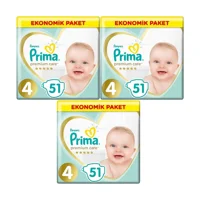Prima Premium Care 4 Numara Cırtlı Bebek Bezi 153 Adet