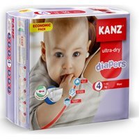 Kanz Ultra-Dry Maxi 4 Numara Cırtlı Bebek Bezi 150 Adet