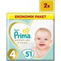 Prima Premium Care 4 Numara Cırtlı Bebek Bezi 51 Adet