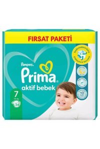 Prima Aktif Bebek 7 Numara Cırtlı Bebek Bezi 34 Adet