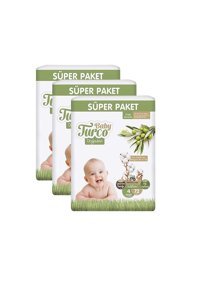 Baby Turco Doğadan Maxi 4 Numara Cırtlı Bebek Bezi 3x72 Adet