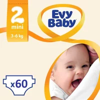 Evy Baby Mini Jumbo Paket 5 Numara Cırtlı Bebek Bezi 60 Adet
