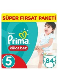 Prima Süper Fırsat Paketi 5 Numara Külot Bebek Bezi 84 Adet