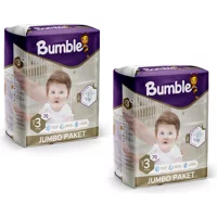 Bumble Jumbo Paket 3 Numara Cırtlı Bebek Bezi 2x70 Adet