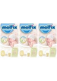 Molfix Prematüre 0 Numara Göbek Oyuntulu Cırtlı Bebek Bezi 3x30 Adet