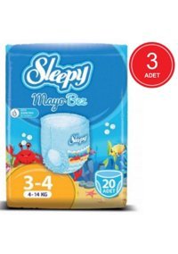 Sleepy 3-4 Numara Mayo Bebek Bezi 3x20 Adet