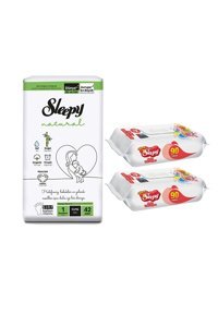 Sleepy Natural 2 Numara Organik Cırtlı Bebek Bezi 42 Adet