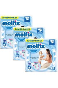 Molfix Junior Plus 5 Numara Cırtlı Bebek Bezi 3x44 Adet