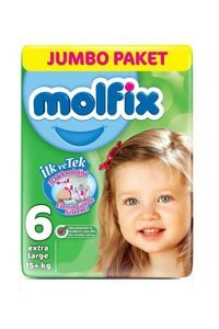 Molfix 3D Extra Large 6 Numara Cırtlı Bebek Bezi 20 Adet