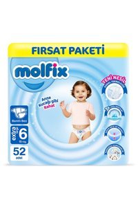 Molfix Anne Kucağı Gibi 6 Numara Cırtlı Bebek Bezi 52 Adet