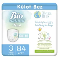 Sleepy Bio Natural 3 Numara Organik Külot Bebek Bezi 84 Adet