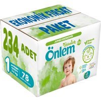 Önlem Botanika Yenidoğan 1 Numara Organik Göbek Oyuntulu Cırtlı Bebek Bezi 234 Adet