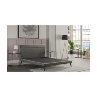 Bellona Flexy 140 x 190 cm Başlıklı Çift Kişilik Baza Seti Gri