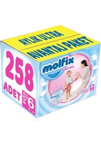 Molfix Süper Yumuşak 6 Numara Külot Bebek Bezi 258 Adet
