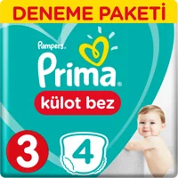 Prima Deneme Paketi 4 Numara Külot Bebek Bezi 4 Adet