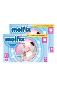 Molfix Süper Yumuşak 5 Numara Külot Bebek Bezi 2x108 Adet