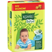 Komili Midi 3 Numara Cırtlı Bebek Bezi 72 Adet