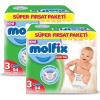 Molfix Midi 3 Numara Göbek Oyuntulu Külot Bebek Bezi 2x94 Adet