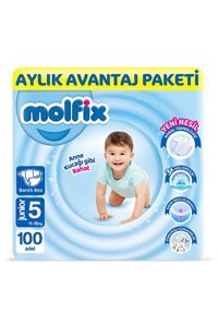 Molfix Anne Kucağı Gibi 5 Numara Cırtlı Bebek Bezi 100 Adet