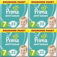 Prima Aktif Bebek 7 Numara Cırtlı Bebek Bezi 92 Adet