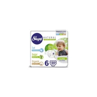 Sleepy Natural Ultra Hassas 6 + Numara Organik Cırtlı Bebek Bezi 5x20 Adet