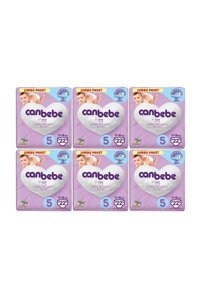 Canbebe Large 5 Numara Bantlı Bebek Bezi 6x22 Adet