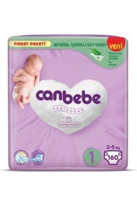 Canbebe Yenidoğan 1 Numara Bantlı Bebek Bezi 4x40 Adet