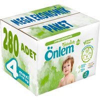 Önlem Botanika Maxi 4 Numara Organik Cırtlı Bebek Bezi 280 Adet