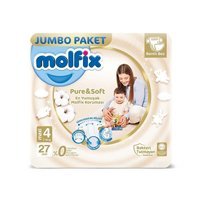 Molfıx Pure & Soft 4 Numara Bantlı Bebek Bezi 27 Adet