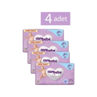 Canbebe Fırsat Paketi 4 + Numara Bantlı Bebek Bezi 4x50 Adet