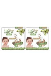 Baby Turco Doğadan XLarge 6 Numara Cırtlı Bebek Bezi 2x48 Adet