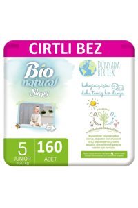 Sleepy Natural Junior 5 Numara Organik Cırtlı Bebek Bezi 160 Adet
