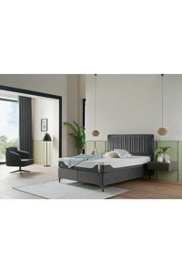 Bellona Petra Plus 150 x 200 cm Ayrılabilen Başlıksız Çift Kişilik Sandıklı Baza Siyah