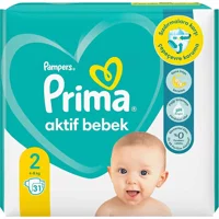 Prima Aktif Bebek 2 Numara Cırtlı Bebek Bezi 31 Adet