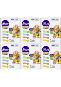 Sleepy Extra 4 Numara Organik Göbek Oyuntulu Cırtlı Bebek Bezi 6x96 Adet