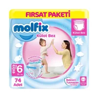 Molfix Süper Yumuşak 6 Numara Külot Bebek Bezi 2x37 Adet