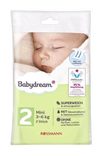 Babydream Mini 3 Numara Cırtlı Bebek Bezi 2 Adet