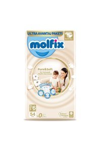 Molfix Pure & Soft 4 Numara Cırtlı Bebek Bezi 54 Adet