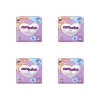 Canbebe Jumbo Paket 4 Numara Bantlı Bebek Bezi 4x30 Adet
