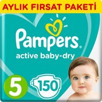 Prima Aktif Bebek Junior 5 Numara Cırtlı Bebek Bezi 150 Adet