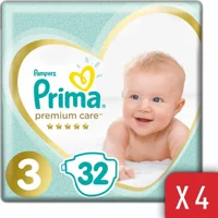 Prima Premium Care 3 Numara Cırtlı Bebek Bezi 128 Adet