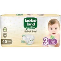 Bebeland Sensitive 3 Numara Cırtlı Bebek Bezi 45 Adet