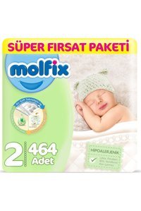Molfix Yenidoğan 1 Numara Göbek Oyuntulu Bantlı Bebek Bezi 464 Adet