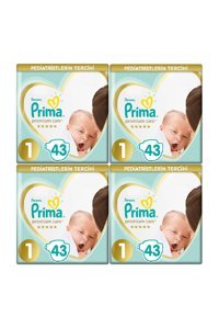 Prima Premium Care 1 Numara Cırtlı Bebek Bezi 4x43 Adet