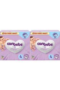 Canbebe 4 Numara Bantlı Bebek Bezi 152 Adet